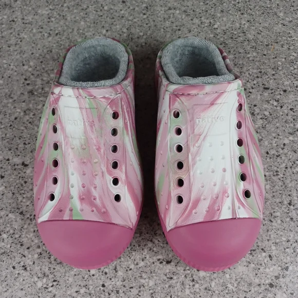 NATIVE Shoes Pink Kids Toddler Jefferson French Terry Slip-On Shoes - Picture 4 of 11